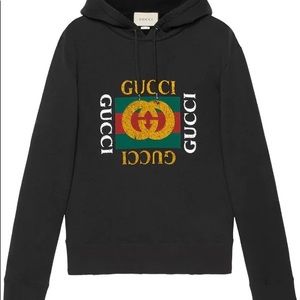 Gucci logo print hoodie